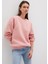 Bisiklet Yaka Pembe Basic Sweatshirt 1610198-91003 2
