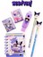 Kuromi Set Not Defteri 2'li Yumurtlayan Kalem Sürgülü Silgi 2'li Mini Sticker Defter Seti 1