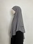 Sufle Hazır Esarp,arkası Iki Kat, Medine Ipegi ( Hac ve Umre Için Uygundur ) Khimar Hijap Gri 3
