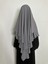 Sufle Hazır Esarp,arkası Iki Kat, Medine Ipegi ( Hac ve Umre Için Uygundur ) Khimar Hijap Gri 5