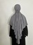 Sufle Hazır Esarp,arkası Iki Kat, Medine Ipegi ( Hac ve Umre Için Uygundur ) Khimar Hijap Gri 8