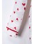 %100 Pamuk Organik Çift Katlı Muslin Kırmızı Kalp Desenli 2’li Pijama Takımı 4