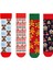 Yılbaşı Ağacı ve Geyik Figürlü Renkli 4’lü Yılbaşı Çorap Seti 1