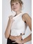 Sıfır Kollu Büstiyer Kısa Penye Crop T-Shirt 1