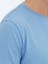 Mavi Düz Bisiklet Yaka %100 Pamuk T-Shirt 4