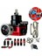 Siyah-Kırmızı Ayarlanabilir Yakıt Basınç Regülatörü Takımı Yağ 0-100PSI Ölçer (Yurt Dışından) 5