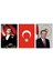 Cumhurbaşkanı Posteri , Atatürk Resmi ve Türk Bayrağı Raşel Kumaş 6X9METRE, 3 Lü Takım, 3 Adet Ürün 1