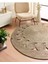 Tekstil 1 Adet Yuvarlak Parçalı Jüt Görünümlü Kilim 100 cm 2