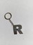 R Harfi Plastik Krom Kaplama Anahtarlık- Harf Çanta Süsü 4