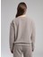 O Yaka Düz Vizon Kadın Sweatshırt 261 Lcf 241017 Flora Vızon 4
