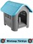 Premium Dayanıklı Dış Mekan Bahçe Teras Hava Akışlı Pencere Korumalı Giriş Kapılı Plastik Köpek Evi 2