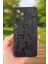 Samsung Galaxy A53 Uyumlu Siyah Kelebek Desenli Silikon Darbe Emici Klasik Korumalı Rubber Kılıf 2