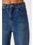 Düz Paça Yüksek Bel Jean P0297 LRI0015 Mavi 4