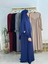 Tesettür Elbise,önü V Model Büzgülü,sufle Esarpla Takım.hijap ,khimar.hac Umre Için Uygundur Indigo 4