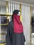 Iç Peçe Dikdörtgen ,hijab.nikap Bordo Renk 1