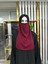 Iç Peçe Dikdörtgen ,hijab.nikap Bordo Renk 3