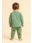 Yeşil Ayıcık 1-2-3 Yaş Çocuk Alt Üst Takım Pijama Takım 5