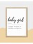 Baby Girl Dijital Baskı Çocuk Posteri (Çerçevesiz) 4