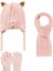 2516001 Kız Çocuk 1-4 Yaş Atkı-Bere-Eldiven 3'lü Set 1