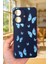 Realme Note 60 Uyumlu Mavi Kelebek Desenli Silikon Darbe Emici Klasik Korumalı Rubber Kılıf 2