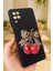 Samsung Galaxy A12 Uyumlu Kiraz Leopar Fiyonk Desenli Silikon Darbe Emici Rubber Kılıf 4