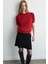 Balon Kol Triko Bluz - Kırmızı 3