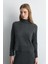 Yünlü Triko Bluz - Antrasit 4