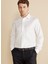 Slim Fit Klasik Yaka Beyaz Erkek Gömlek BBFW25MSH023 1