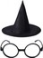 Harry Potter Büyücü Şapkası ve Harry Potter Büyücü Gözlüğü Siyah Renk 1