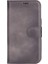 Apple iPhone 16 Plus Uyumlu, Hakiki Deri, El Yapımı, Cüzdanlı Kılıf, Gölgeli Gri 4