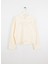 Baskılı Kız Çocuk Ekru Sweatshırt 3NBMC2053 1