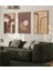 Doğal Formlar Soyut Boho Tarzı Çerçeve Görünümlü 3'lü Set Mdf Poster 2