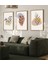 Modern Yeşillik Boho Soyut Çerçeve Görünümlü 3'lü Set Mdf Poster 2