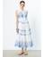 Kolsuz Midi Nakışlı Elbise - Minimalist Vintage Tarz 2