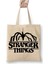 Stranger Things Demogorgon Logo Bez Çanta Uzun Saplı Alışveriş Çantası Plaj Çantası 1