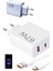Hızlı Şarj Aleti Adaptörü Kablo Seti 67W Uzun Ömürlü Beyaz - MCT6786-8416 1