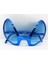 Retro Gözlük - 80 Li 90 Lı Yıllar Parti Gözlüğü Mavi Renk 8X13 cm 1