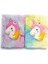 Kabartmalı Unicorn Tasarımlı Peluş Hatıra Defteri 2