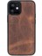 Apple iPhone 12 Mini Uyumlu Deri Arka Kapak G2 Kahve 1