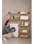 NC02 Ahşap Çamaşır Makinesi Organizer Banyo Düzenleyici Raf Masif Çam Ahşap 6