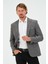 Erkek Slim Fit Blazer Ceket Antrasit 4