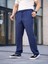 Erkek Keten Cepli Çıma Dikişli Jogger Buggy Pantalon Rahat Kalıp - Lacivert 4