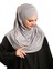 Gri Pratik Hazır Geçmeli Tesettür Eşarp Viskon Boneli Büyük Boy 1290BV_15 3