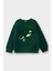 Erkek Bebek Bisiklet Yaka Dinozor Baskılı İçi Yumuşak Tüylü Sweatshirt G4221A525WN 1