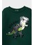 Erkek Bebek Bisiklet Yaka Dinozor Baskılı İçi Yumuşak Tüylü Sweatshirt G4221A525WN 2