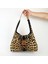 El Yapımı Leopar Desenli Hobo Bag Omuz Çantası 4
