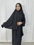 Şallı Namaz Elbisesi ,hijap, Tek Parca ( Hac ve Umre Için Uygunudur) Siyah Renk 4