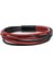 Erkek Bileklik | Kırmızı Siyah Çoklu Katmanlı Tasarım 9593B13D1 3