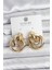 Gold Renk Halka Model Pirinç Kadın Küpe - TJ-BKP11350 1