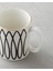 White Angles Bone Porselen Kupa 290 ml Siyah-Beyaz-Gold 2